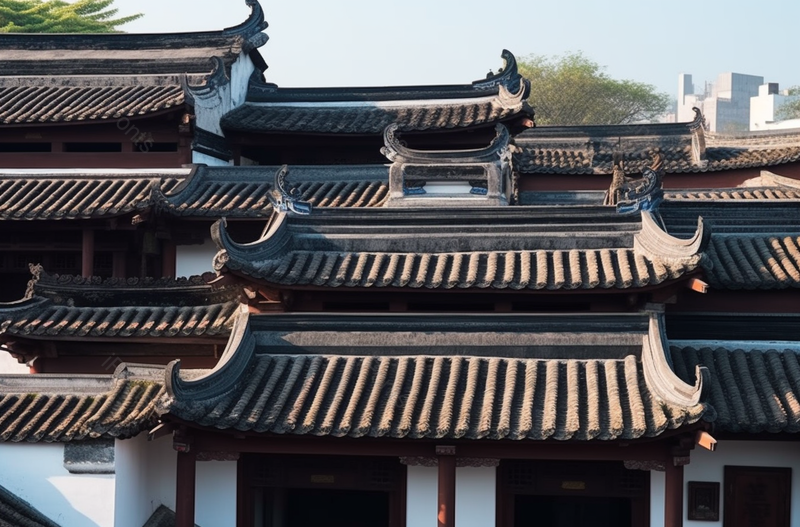 美丽的江南水乡屋顶特色建筑摄影实拍,高清,摄影图,摄影图片,图片大全,摄影图免费下载